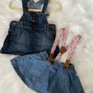 Jean overalls/set of 2
